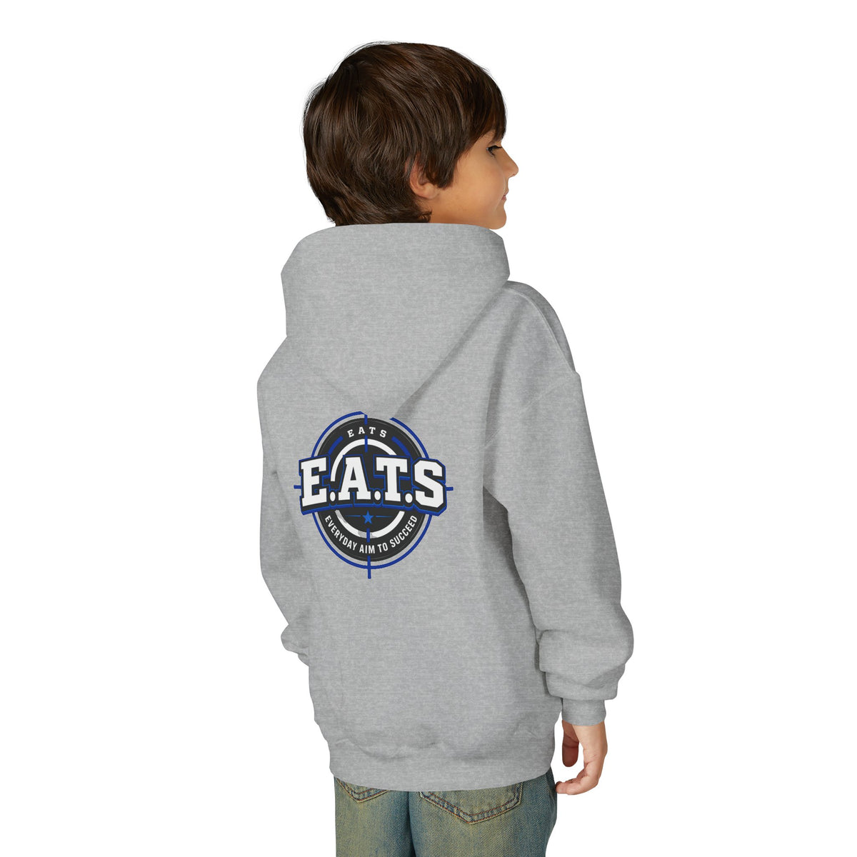 Youth Hoodie — Astronaut Rocket Graphic