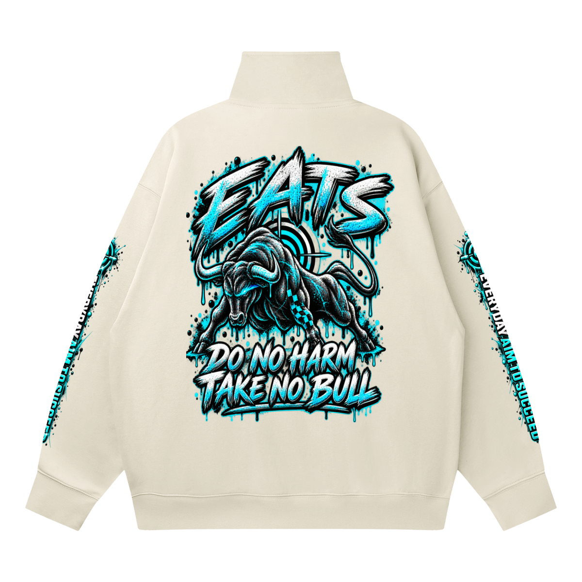 womens,women,grey,light,dark,graphic,eats,logo,brandlog,bullseye,bull,animalbull,womensstreetwear,streetwear,streetfashion,fashion,graphicsweatshirt,sweatshirt,black,apricot,hers,her,casual,womenscasual,teal,blue,splatter,beige,aqua,white