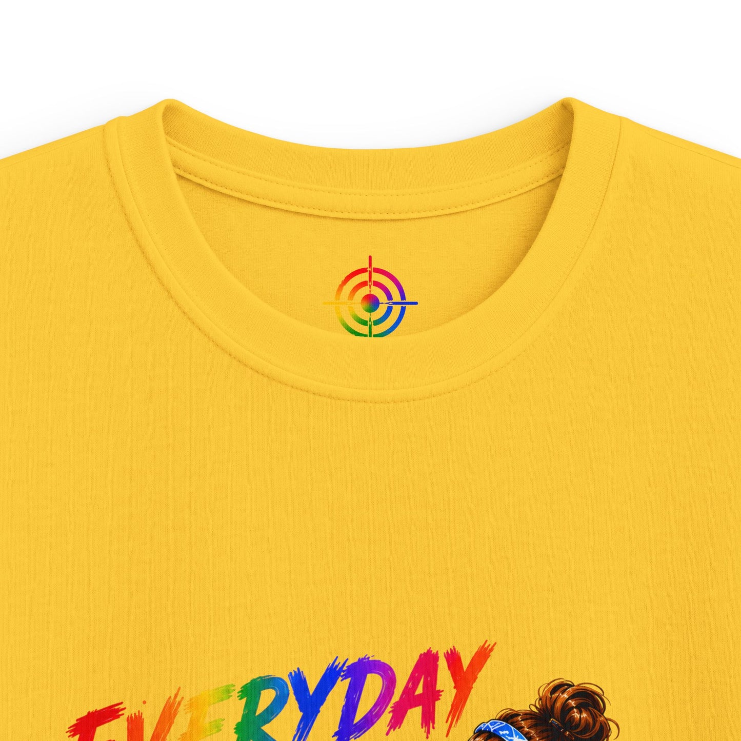 Kids Colorful Art Tee - "Everyday Aim to Succeed"