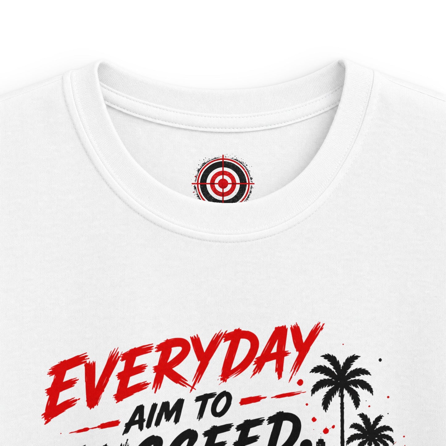 Kids Tee — "Everyday Aim to Succeed" Racing Car Graphic