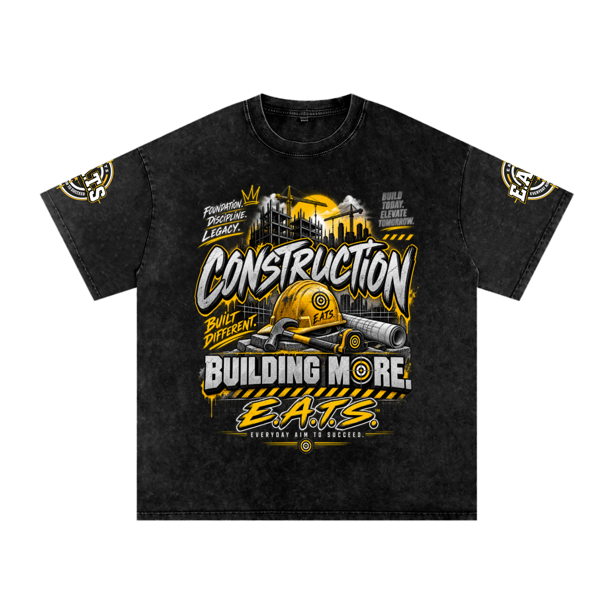 construction,building,career,careers,men,women,unisex,his,hers,tshirt,streetwear,logo,blue,light,dark,grey,gray,eats,graphic,black,royal,yellow,brown,mens,womens,red