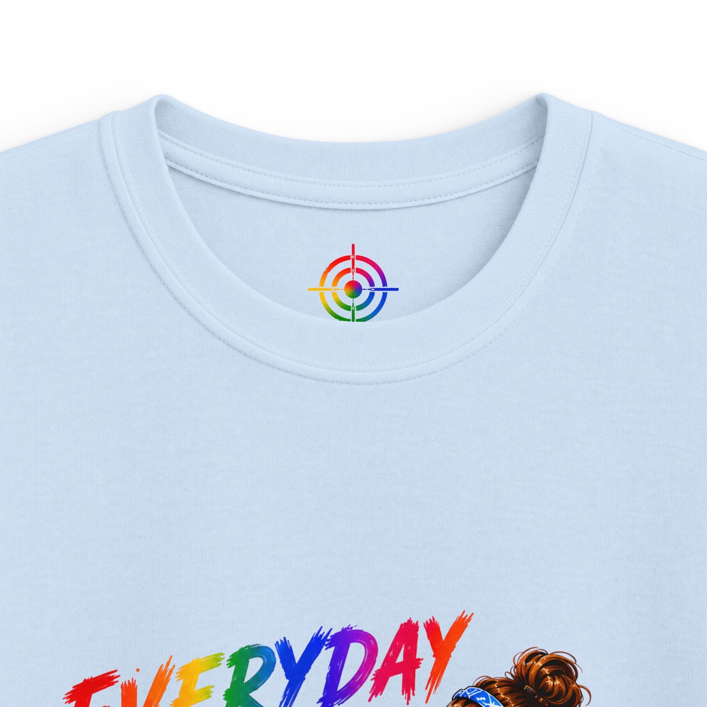 Kids Colorful Art Tee - "Everyday Aim to Succeed"