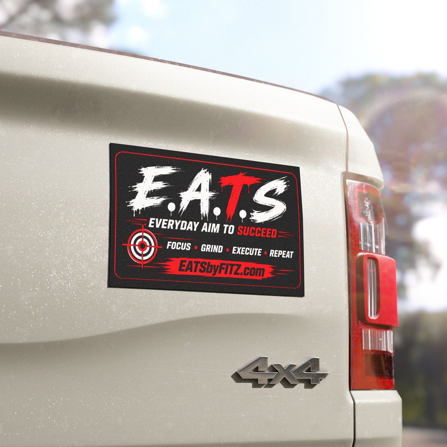 E.A.T.S. Magnetic Car Sign — "Everyday Aim to Succeed" Motivational Auto Magnet