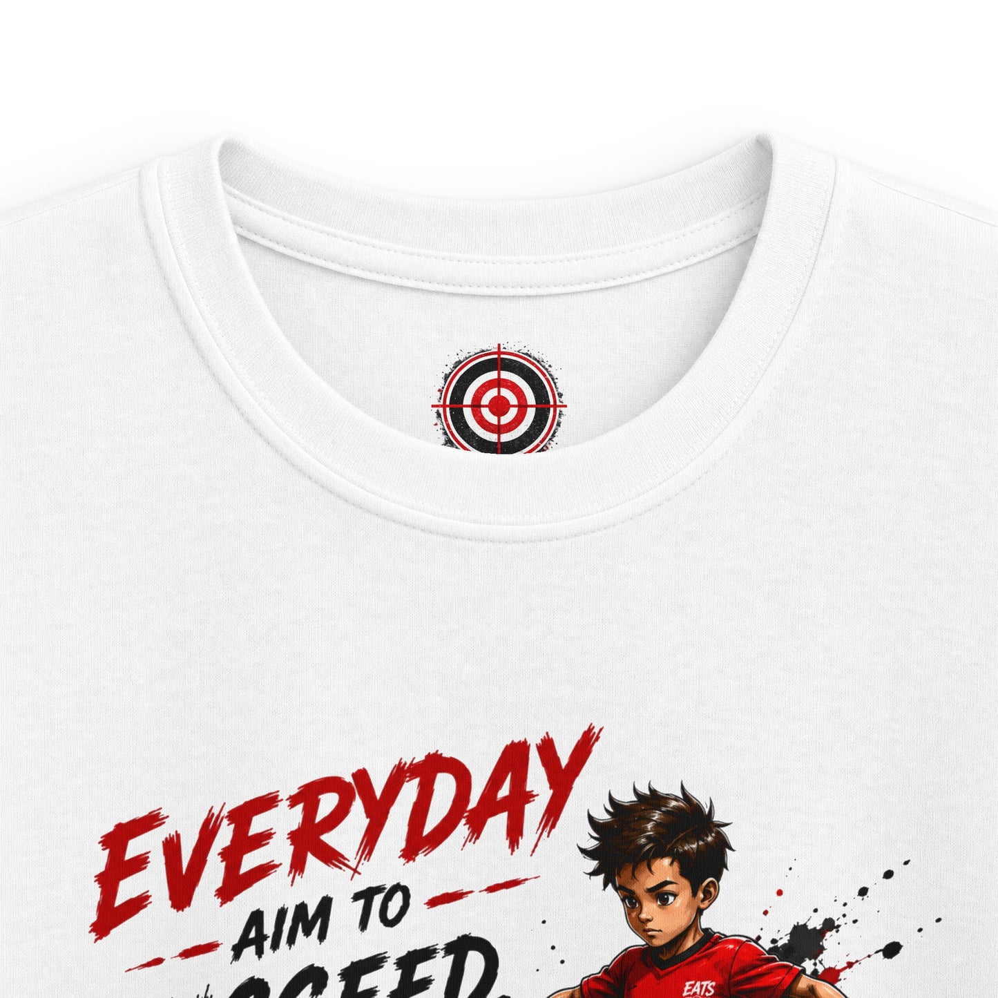 Kids Soccer Tee - Everyday Aim to Succeed