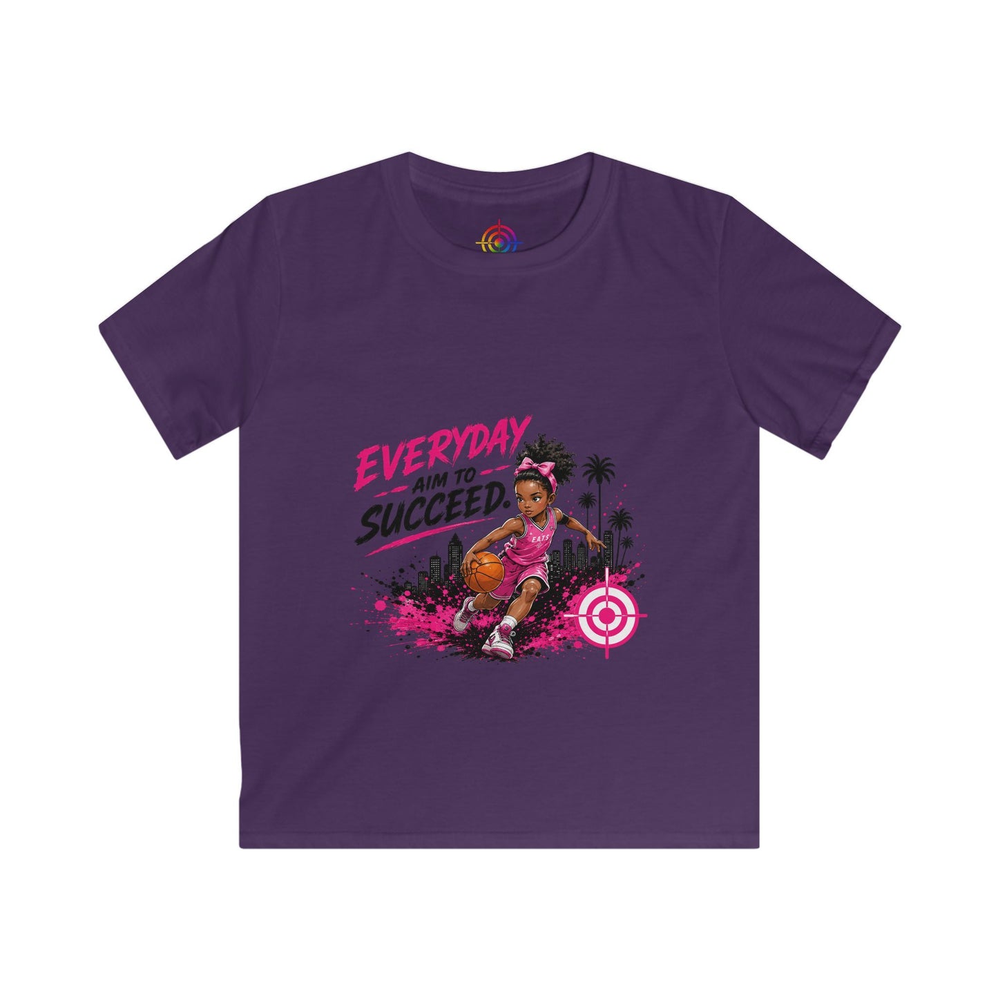 Kids Basketball Graphic Tee — Everyday Aim to Succeed