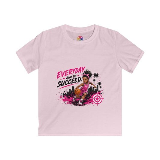 Kids Basketball Graphic Tee — Everyday Aim to Succeed