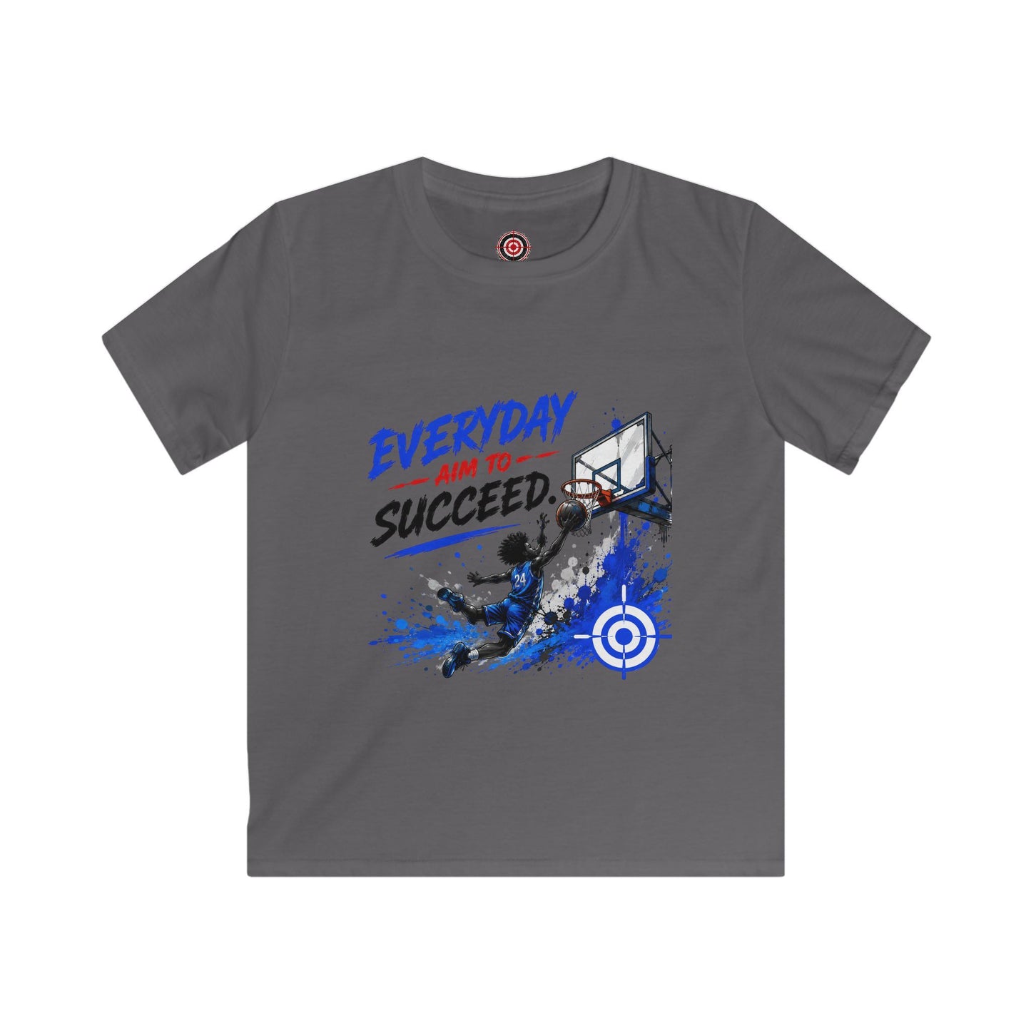 Kids Basketball Tee| Everyday Aim to Succeed