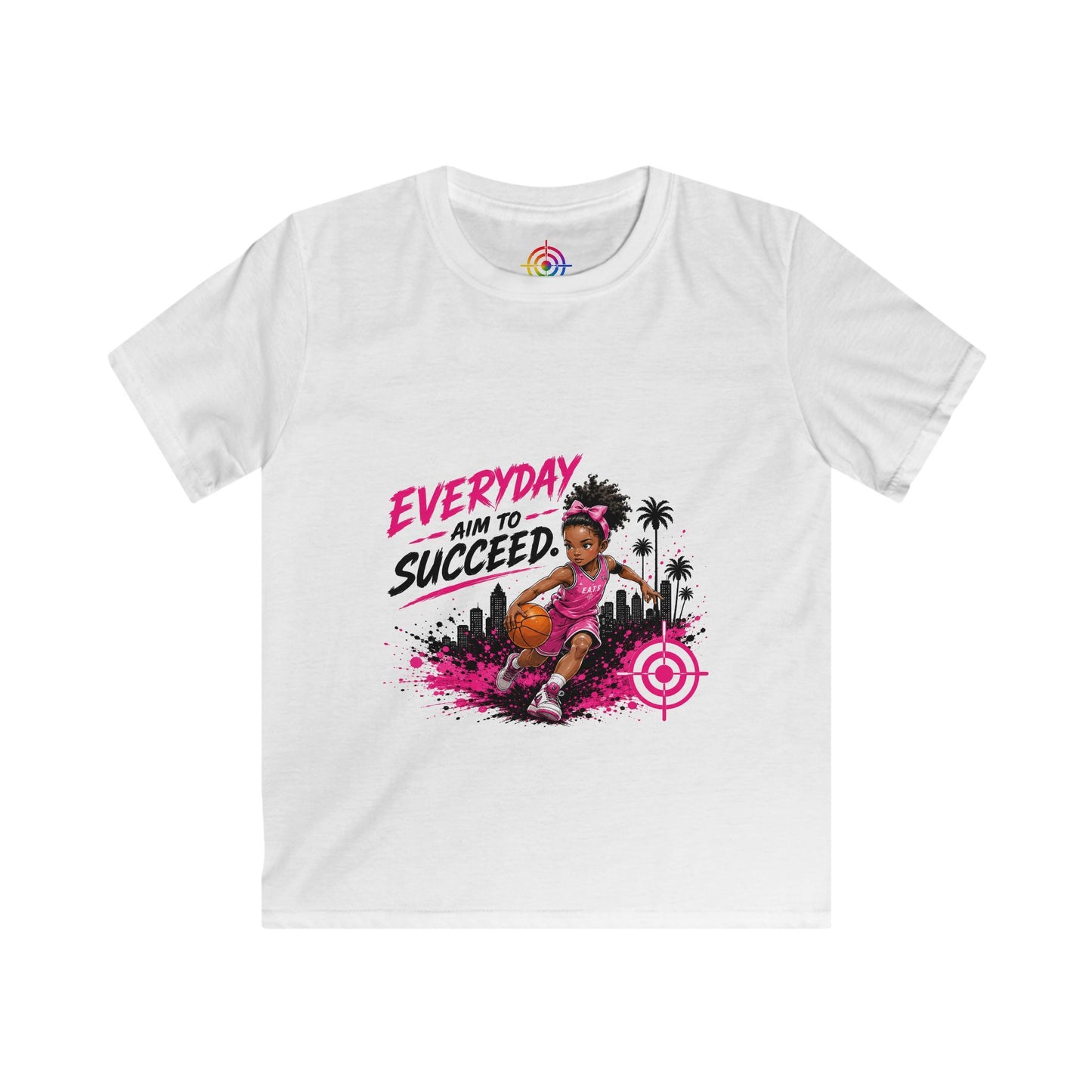 Kids Basketball Graphic Tee — Everyday Aim to Succeed