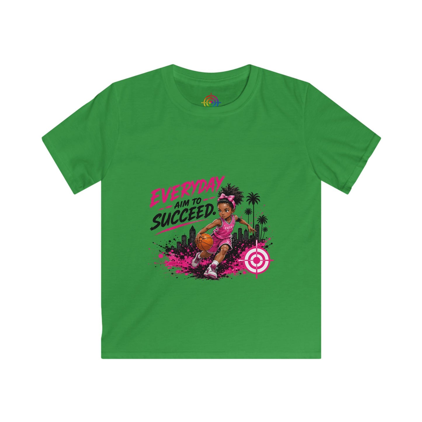 Kids Basketball Graphic Tee — Everyday Aim to Succeed