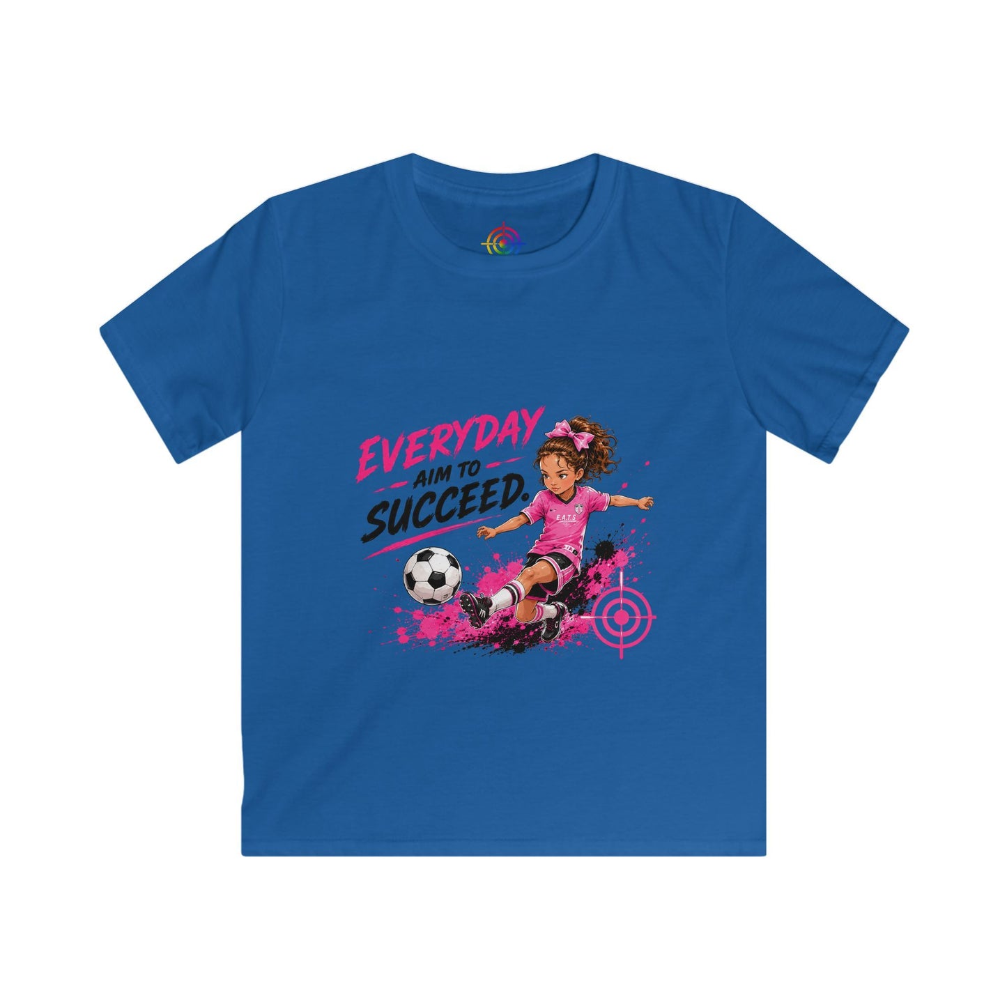 Kids Soccer Tee — Everyday I Aim to Succeed