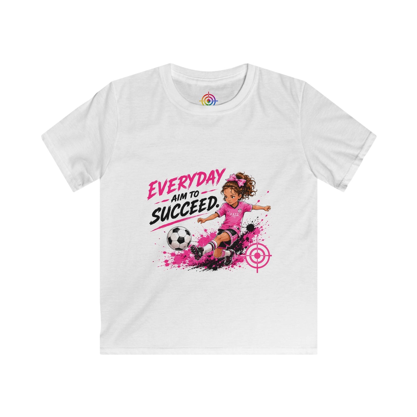 Kids Soccer Tee — Everyday I Aim to Succeed