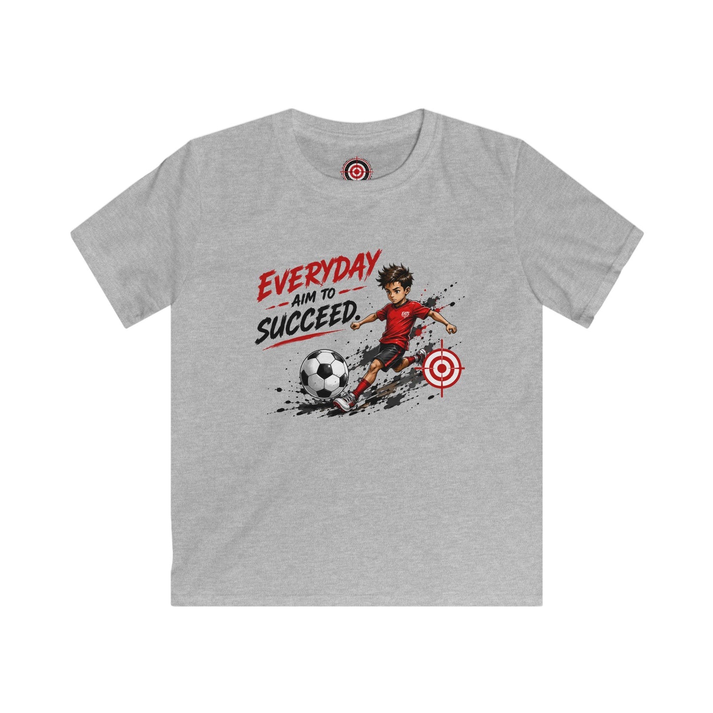 Kids Soccer Tee - Everyday Aim to Succeed