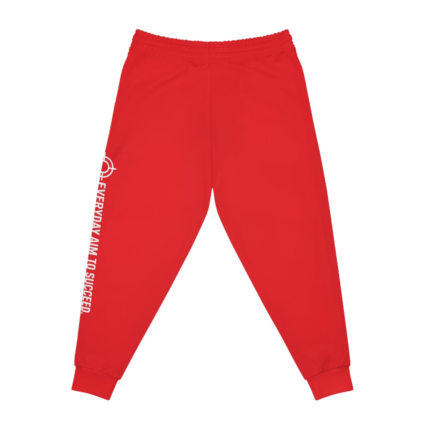 Athletic Joggers — Red "EATS" Logo Joggers with Side Slogan
