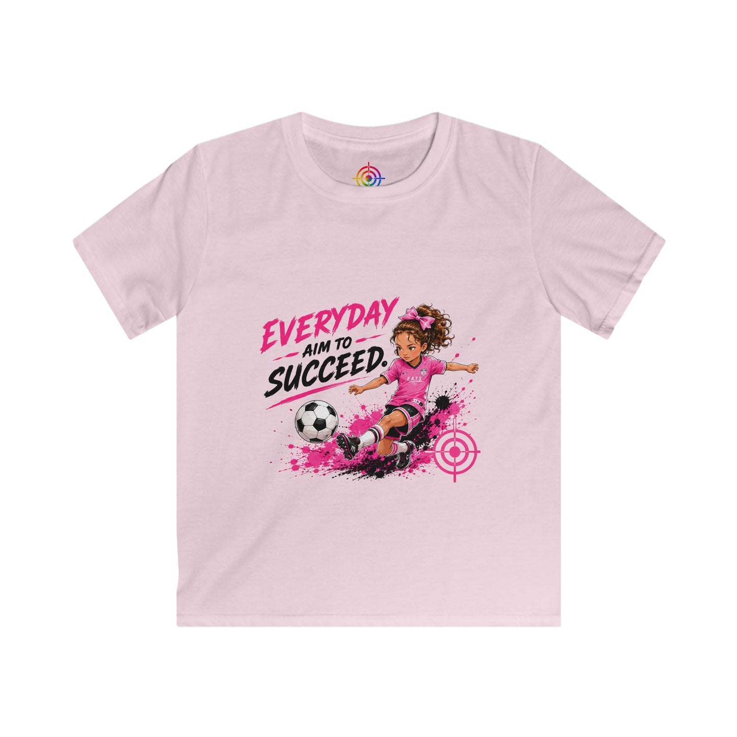 Kids Soccer Tee — Everyday I Aim to Succeed