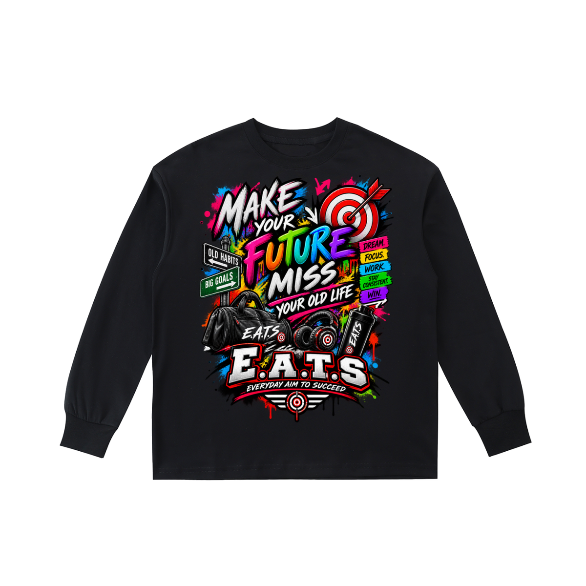 black,white,apricot,kids,brandlogo,logo,eats,tshirt,longsleeve,multicolor,colorful,bullseye,boys,girls
