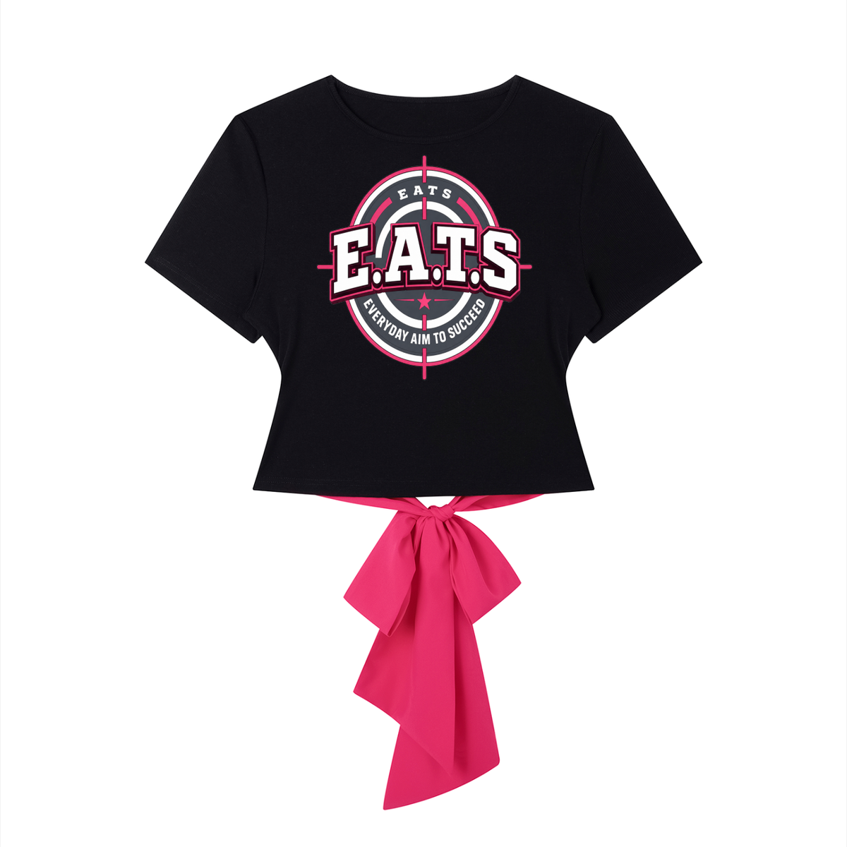 bow,pink,top,womens,black,tshirt,hers
