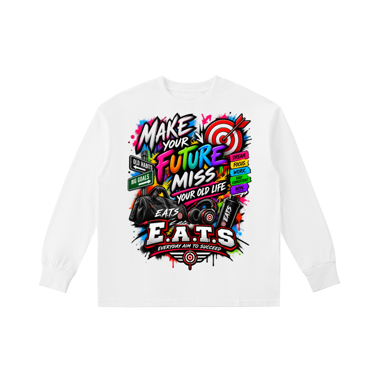 black,white,apricot,kids,brandlogo,logo,eats,tshirt,longsleeve,multicolor,colorful,bullseye,boys,girls