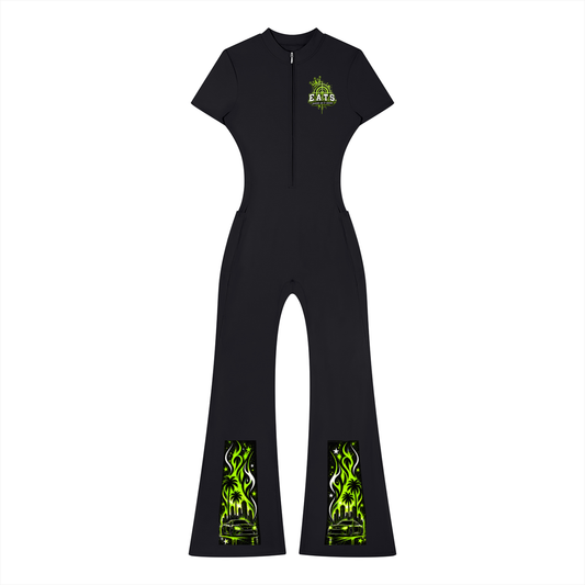 black,green,neon,neongreen,women,womens,jumpsuit,onepiece