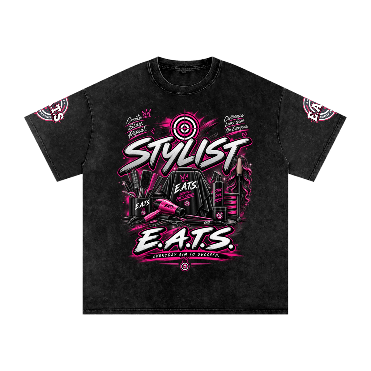 rose,red,pink,stylist,eats,bullseye,black,apricot,grey,gray,unisex,hers,women,womens,careers,tshirt,light,casual,streetwear