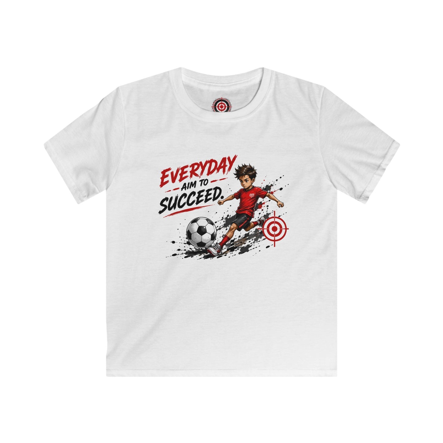 Kids Soccer Tee - Everyday Aim to Succeed