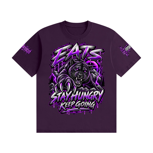 purple,white,grey,gray,womensgreytshirt,womenswhitetshirt,womenspurpletshirt,purpletshirt,whitetshirt,greytshirt,graytshirt,womens,women,tshirt,graphic,grapictshirt,panther,panthergraphictshirt,casual,womenscasual,streetwear,womensstreetwear,fashion,womensfashion,logo,brandlogo,eats,stayhungry,keepgoing,purplegraphic,whiteandpurple,greyandpurple,grayandpurple,everydayaimtosucceed,clothes,womensclothes,hers,eatstshirt,bullseye,bullseyelogo,streetfashion,casualwear,trending,trendingfashion,trendingstreetwear,