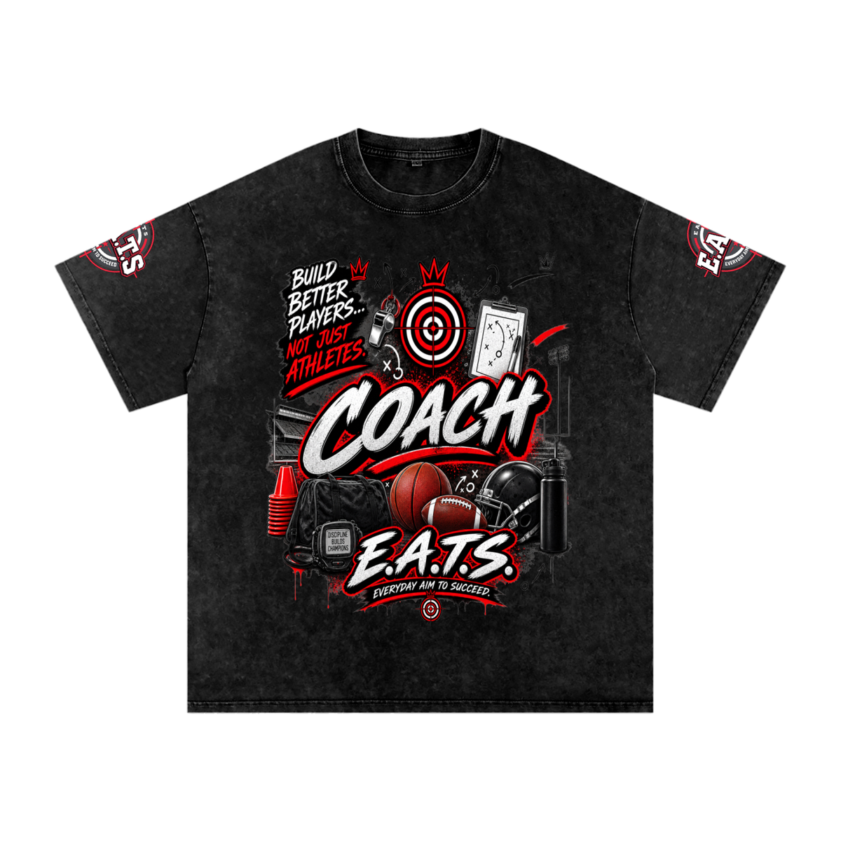 apricot,black,eats,grey,gray,coach,graphic,men,mens,career,careers,Tshirt,bullseye,unisex