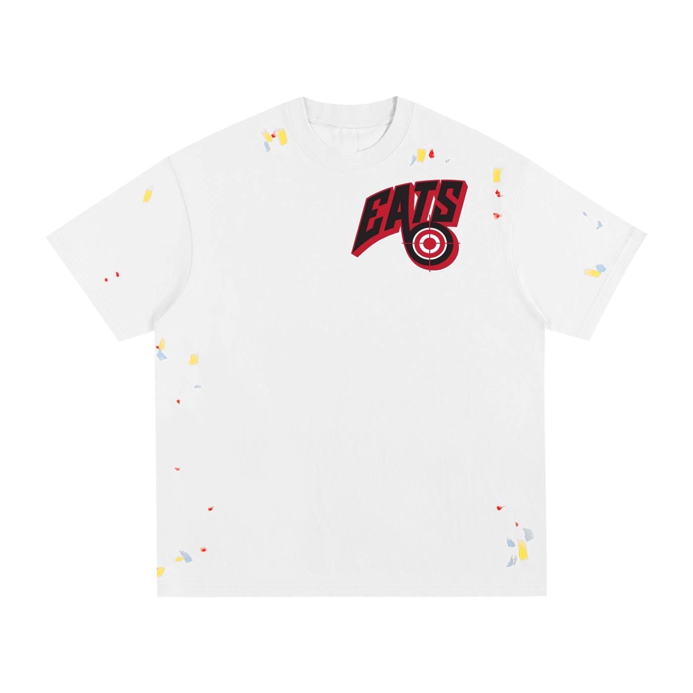 White Paint Splatter EATS T-Shirt