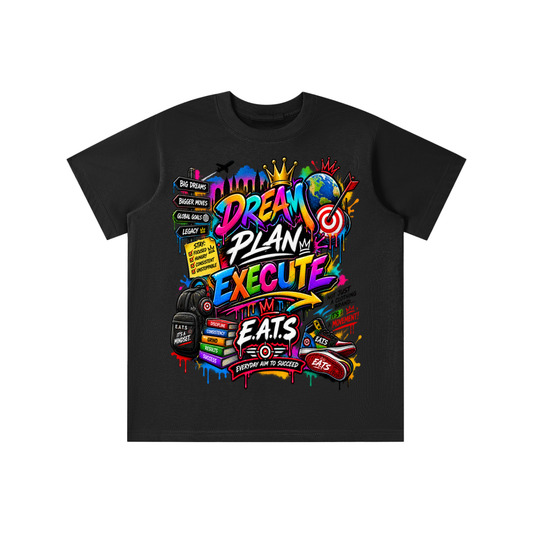 blue,pink,green,white,black,multicolor,mulitcolors,kids,kidstshirt,graphic,kidsgraphict,eats,brandlogo,logo,dream,plan,execute,bullseye