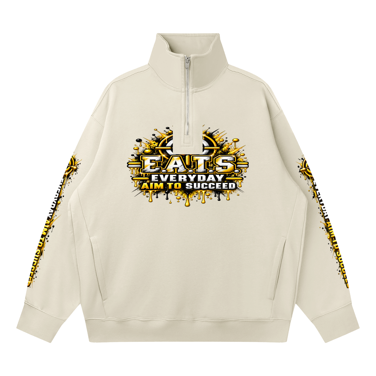 apricot,black,gold,his,men,mens,graphicsweatshirt,graphic,sweatshirt,casual,lion,animal,eats,longsleeve,streetwear,menscasual,mensstreetwear,zips,blacksweater,apricotsweater,mensgraphicsweater,logo,brandlogo,progress,chase,chaseprogress,eatsbyfitz,mensfashion,fashion,everydaywear,everydayaimtosucceed,bullseye