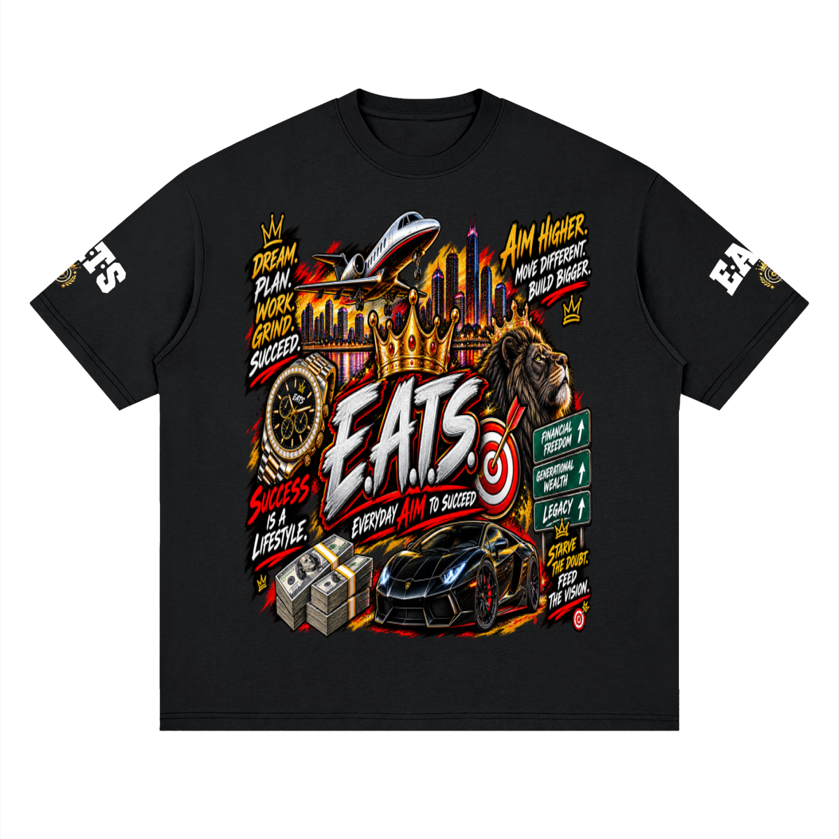 his,graphic,tshirt,black,mens,eats,bullseye,men,logo,brandlogo