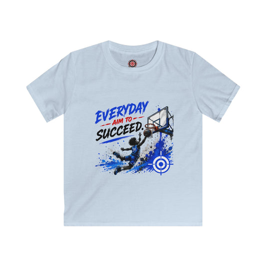 Kids Basketball Tee| Everyday Aim to Succeed
