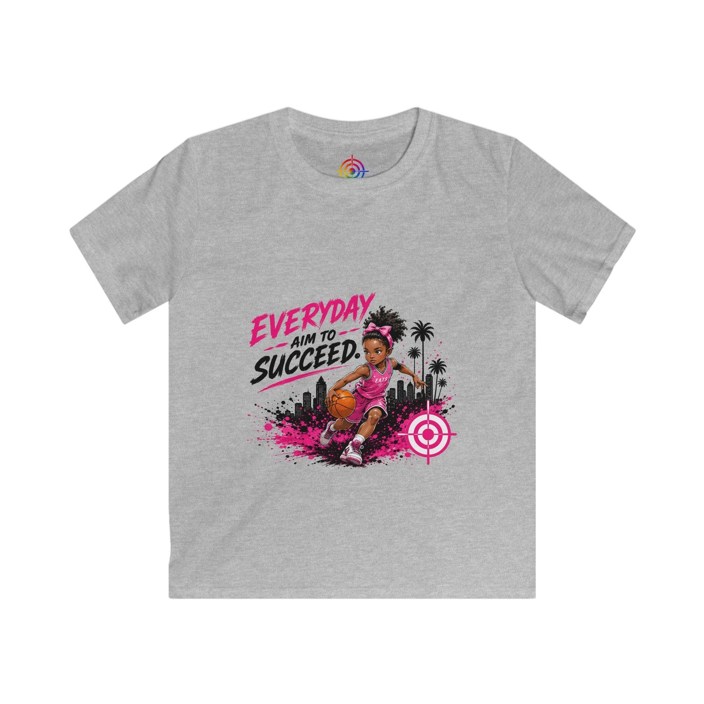 Kids Basketball Graphic Tee — Everyday Aim to Succeed
