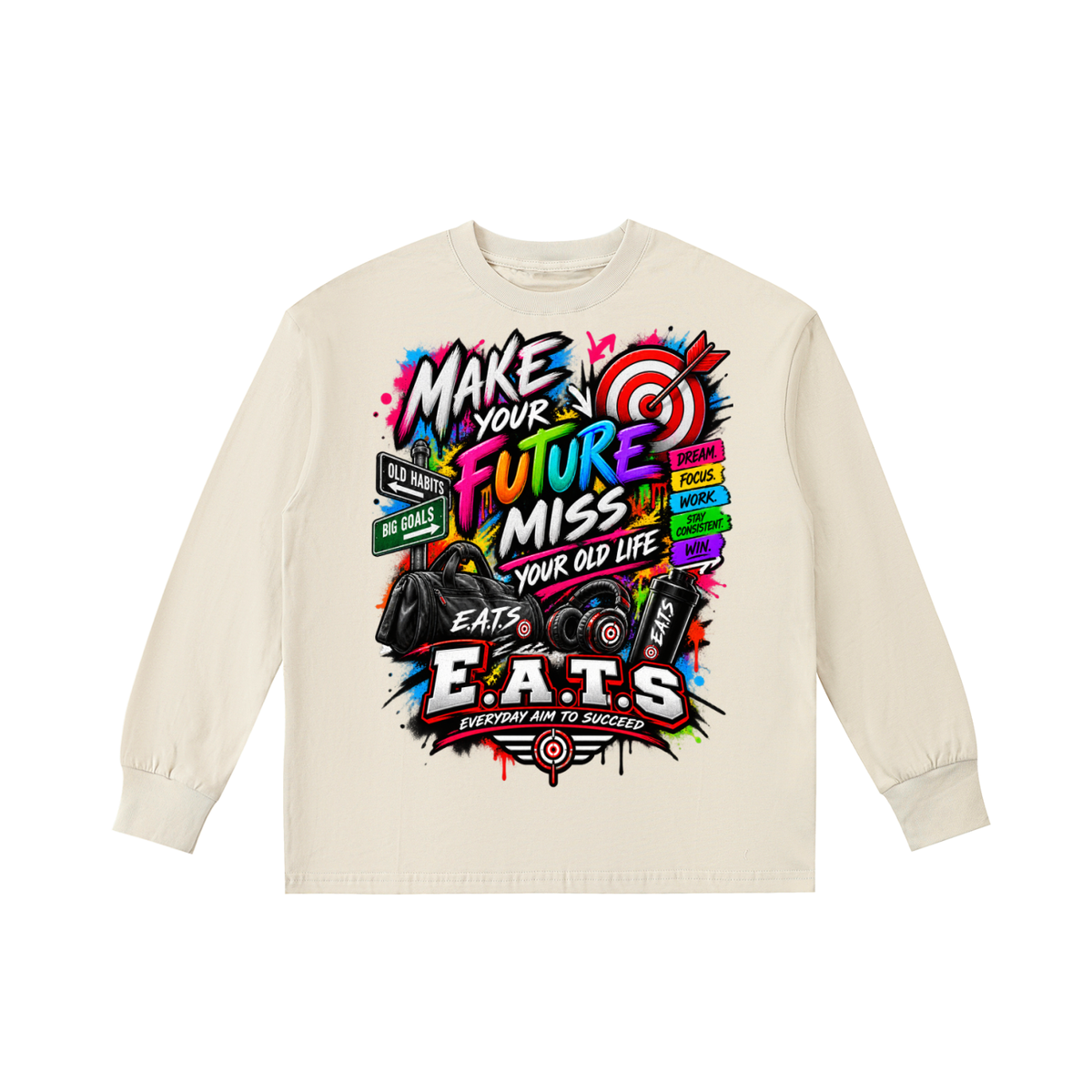 black,white,apricot,kids,brandlogo,logo,eats,tshirt,longsleeve,multicolor,colorful,bullseye,boys,girls