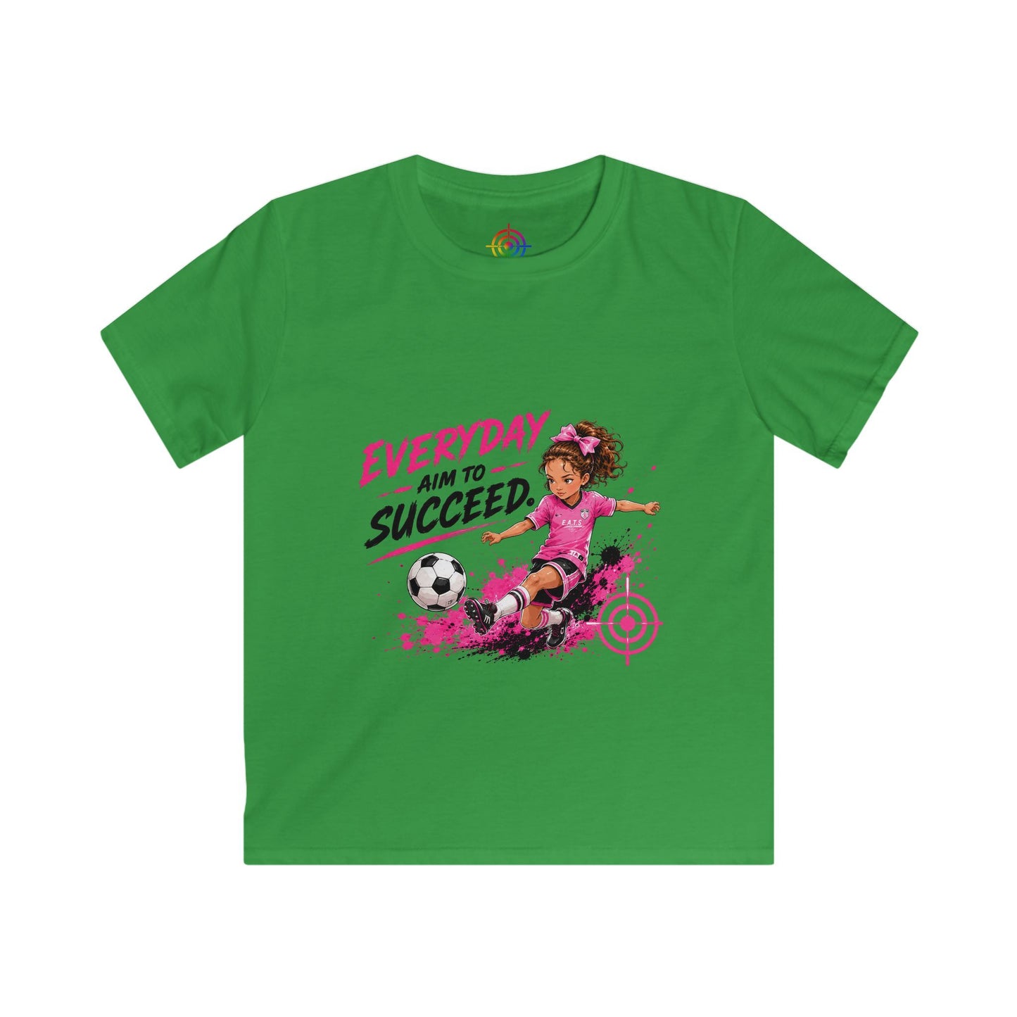 Kids Soccer Tee — Everyday I Aim to Succeed