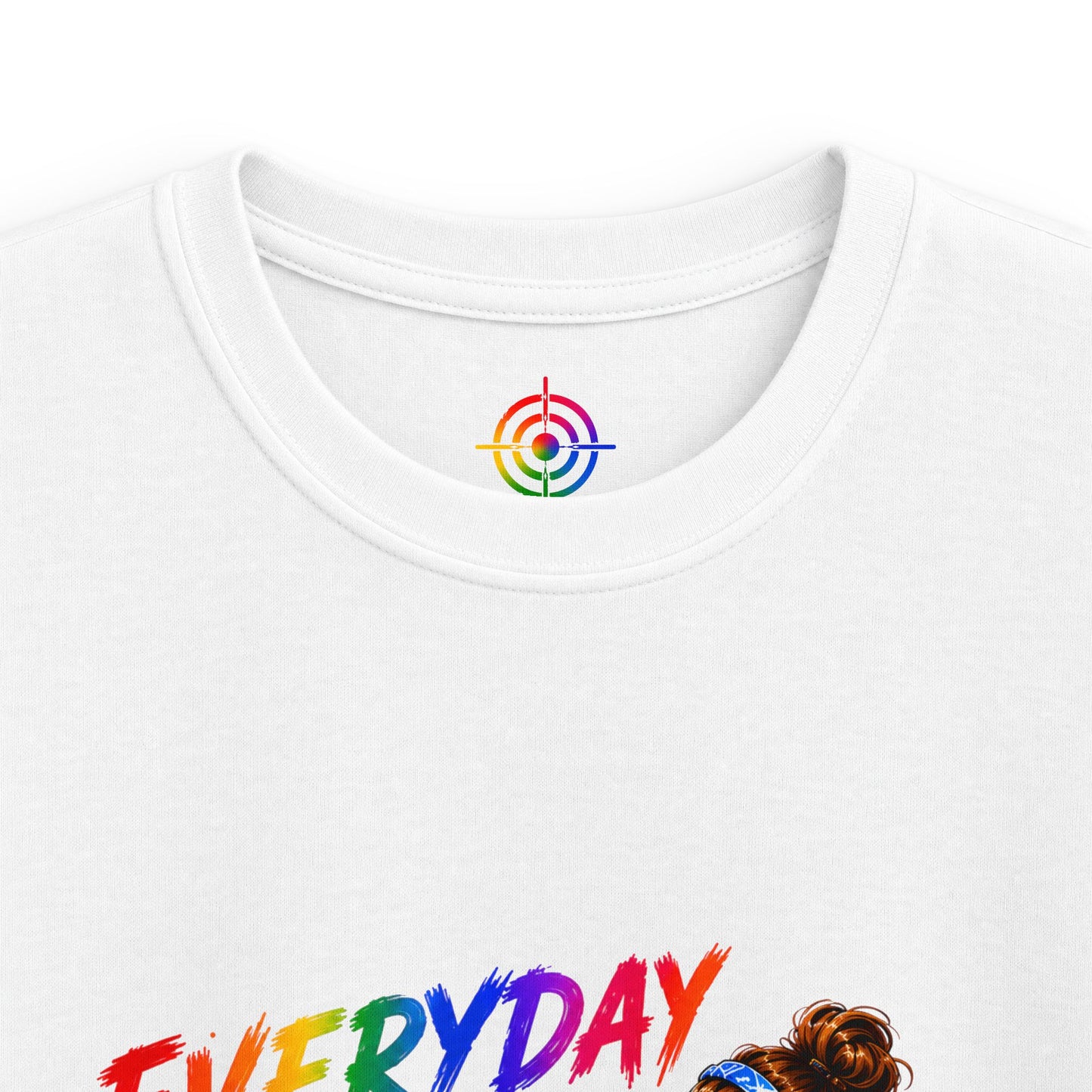 Kids Colorful Art Tee - "Everyday Aim to Succeed"