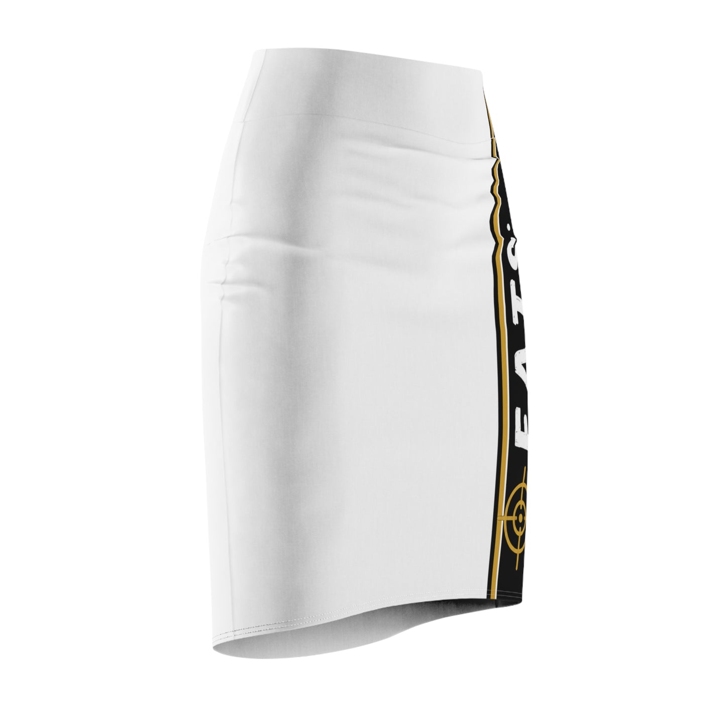 E.A.T.S. Black & Gold Side-Stripe Women's Pencil Skirt