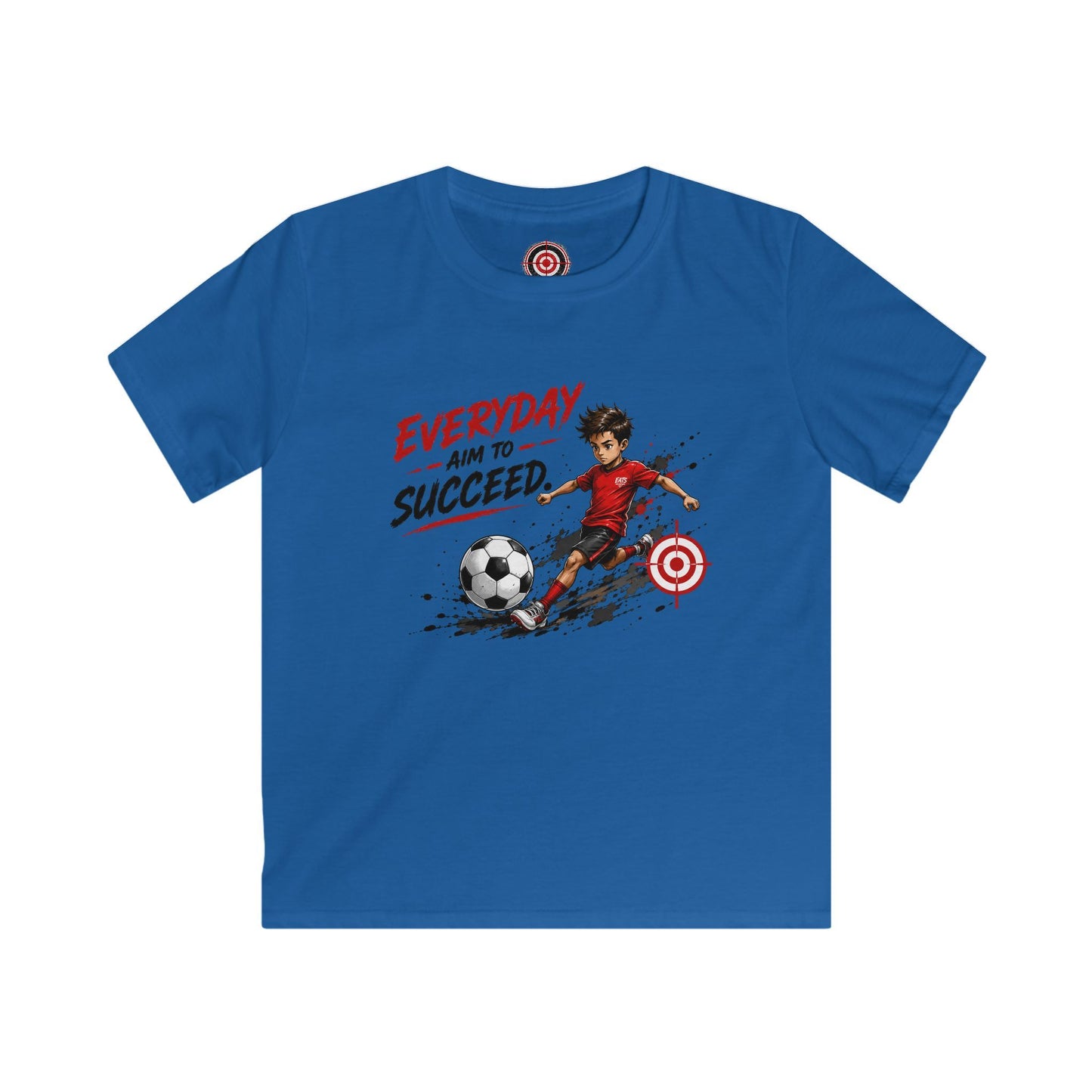 Kids Soccer Tee - Everyday Aim to Succeed
