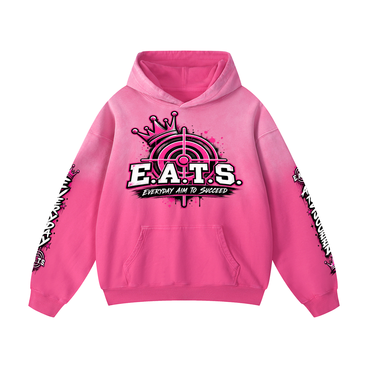 pink,sunfade,aim,higher,eats,womens,hoodie