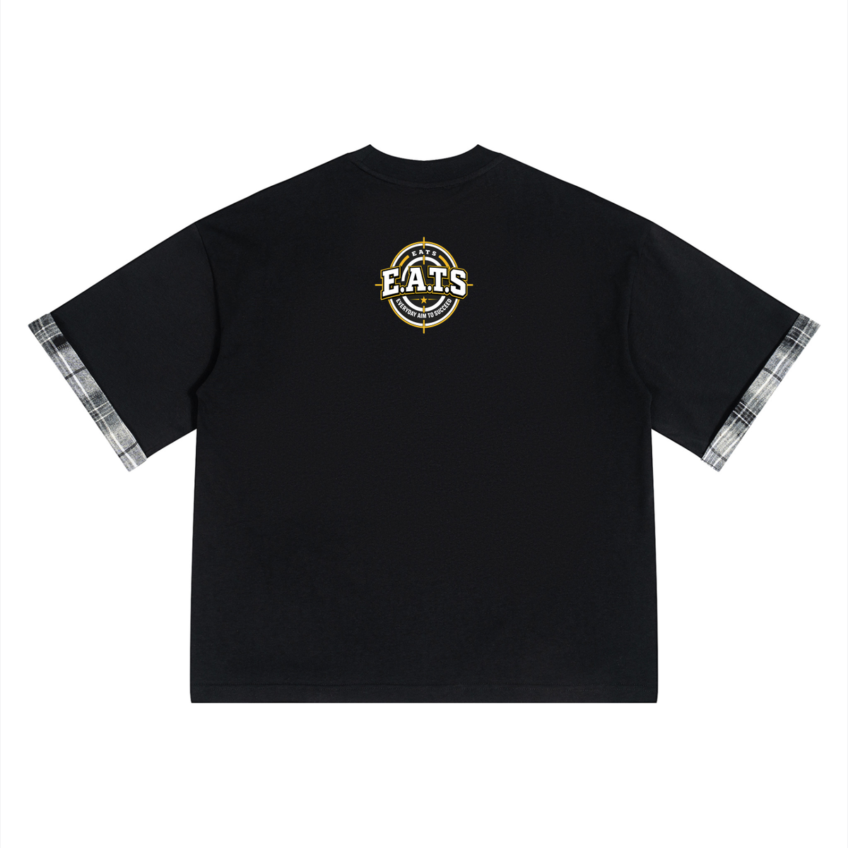 Boss,big,unisex,black,plaid,graphic,career,careers,gold,yellow,grey,eats,bullseye,logo,men,mens