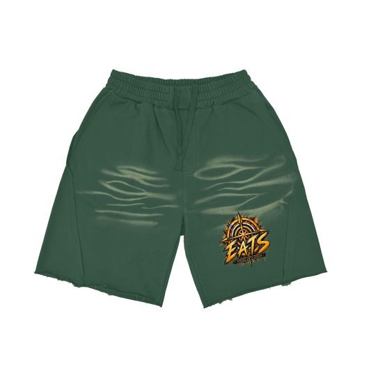 Washed Tiger Stripes Shorts