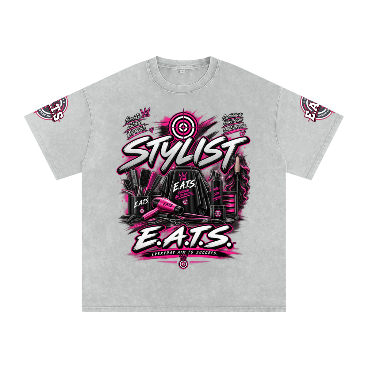 rose,red,pink,stylist,eats,bullseye,black,apricot,grey,gray,unisex,hers,women,womens,careers,tshirt,light,casual,streetwear