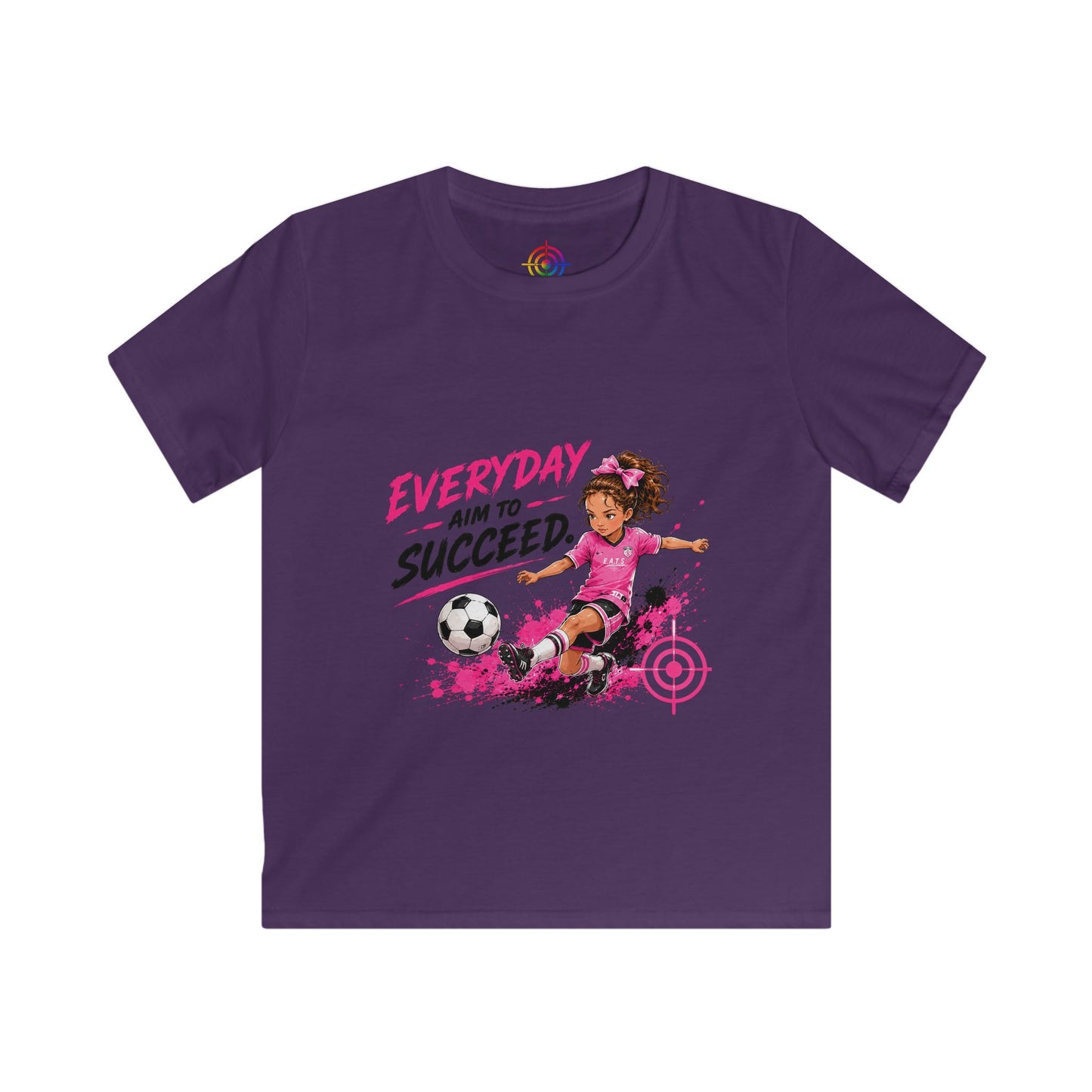 Kids Soccer Tee — Everyday I Aim to Succeed