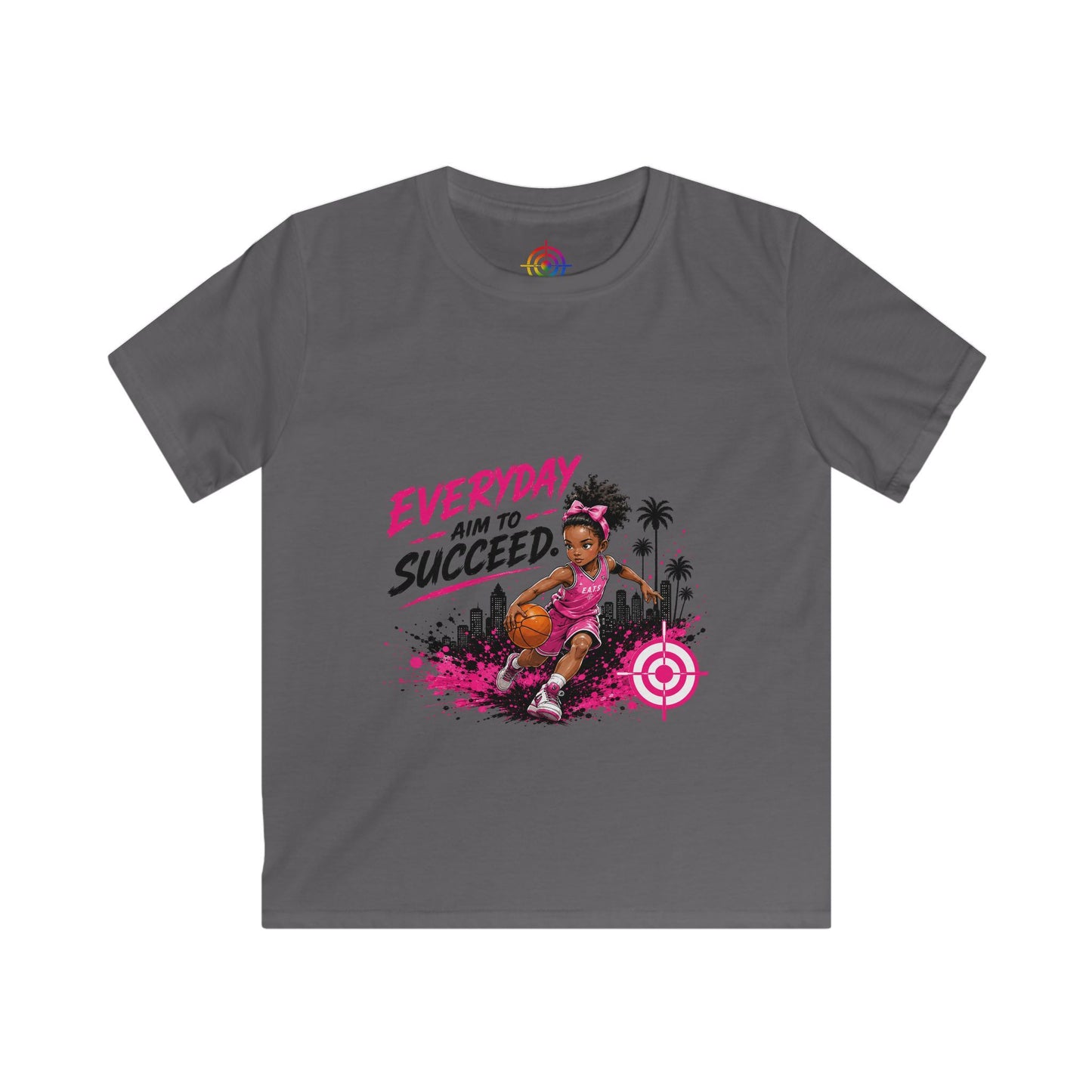 Kids Basketball Graphic Tee — Everyday Aim to Succeed