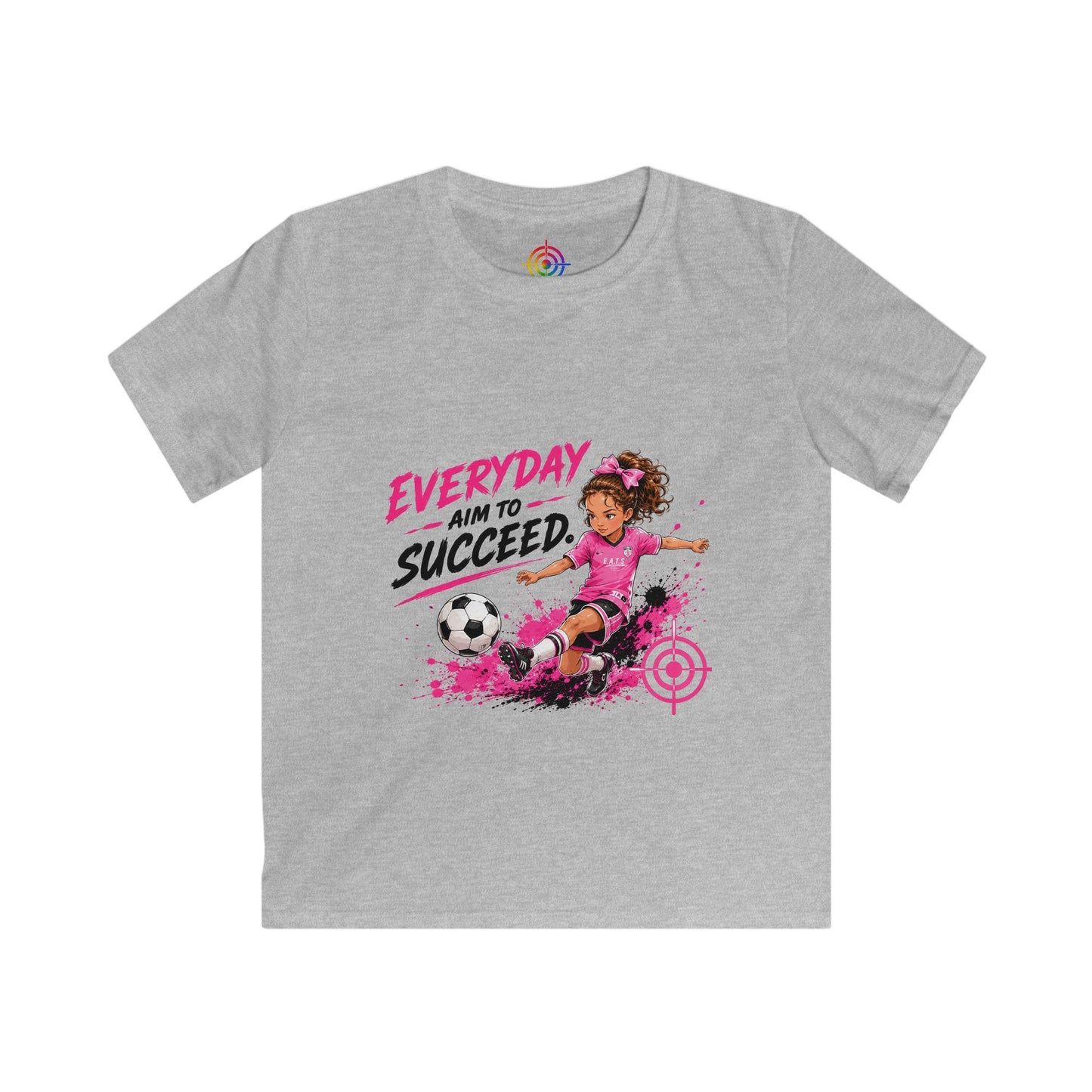 Kids Soccer Tee — Everyday I Aim to Succeed