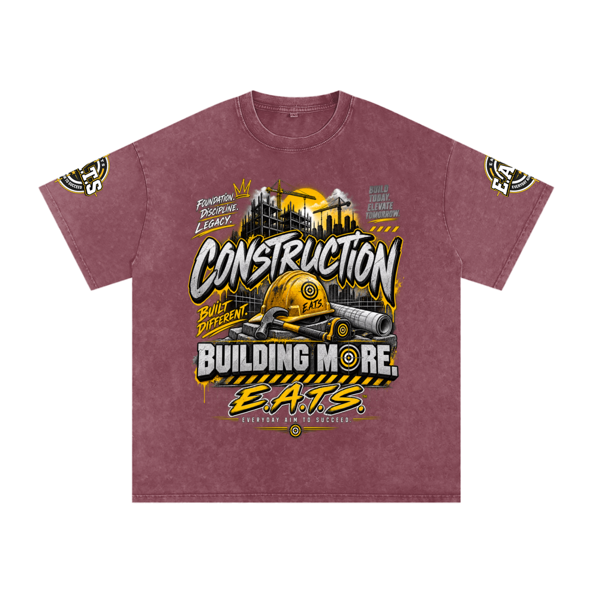 construction,building,career,careers,men,women,unisex,his,hers,tshirt,streetwear,logo,blue,light,dark,grey,gray,eats,graphic,black,royal,yellow,brown,mens,womens,red