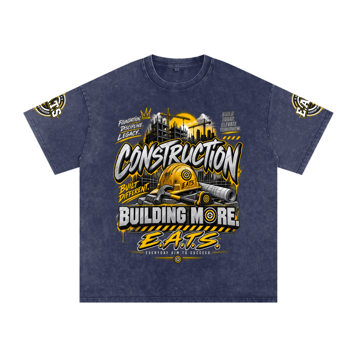 construction,building,career,careers,men,women,unisex,his,hers,tshirt,streetwear,logo,blue,light,dark,grey,gray,eats,graphic,black,royal,yellow,brown,mens,womens,red