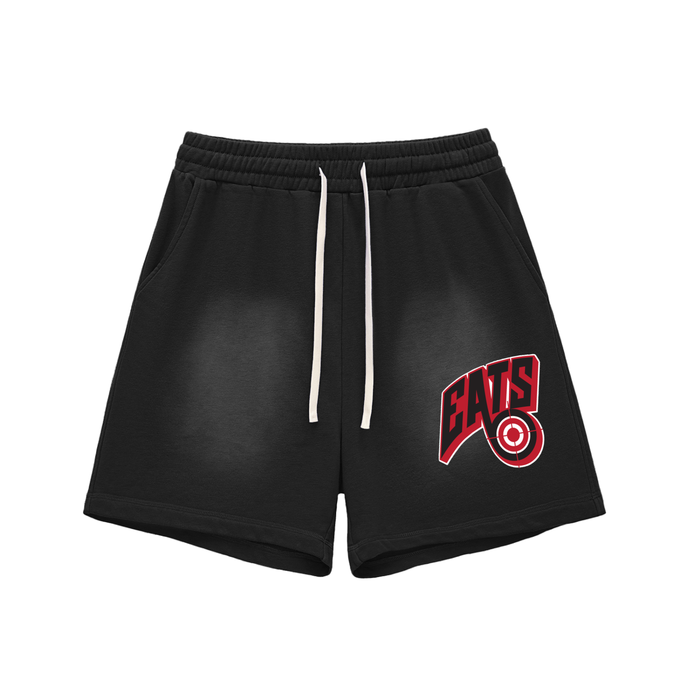 Sun Fade Raw Edge Cotton Shorts