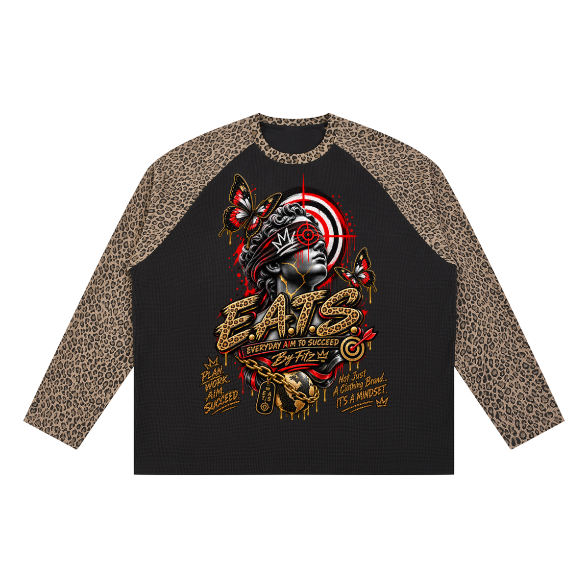 leopard,leopardprint,lockin,graphictshirt,eats,brandlogo,logo,hers,his,womens,womensstreetwaer,graphict,graphic,black,white,streetwear,fashion,fireshirt,bullseye,brown,khaki
