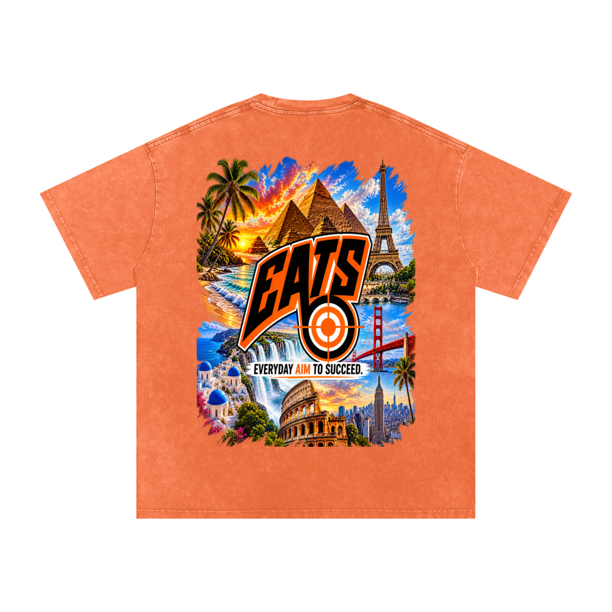 mens,menscasual,clothingbrand,logo,orange,eats,graphictshirt,mensstreetwear,bullseyelogo,bullseye,everydayaimtosucceed