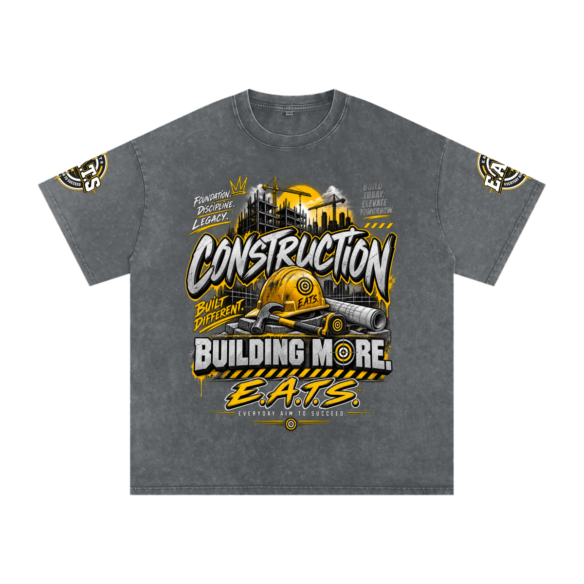 construction,building,career,careers,men,women,unisex,his,hers,tshirt,streetwear,logo,blue,light,dark,grey,gray,eats,graphic,black,royal,yellow,brown,mens,womens,red
